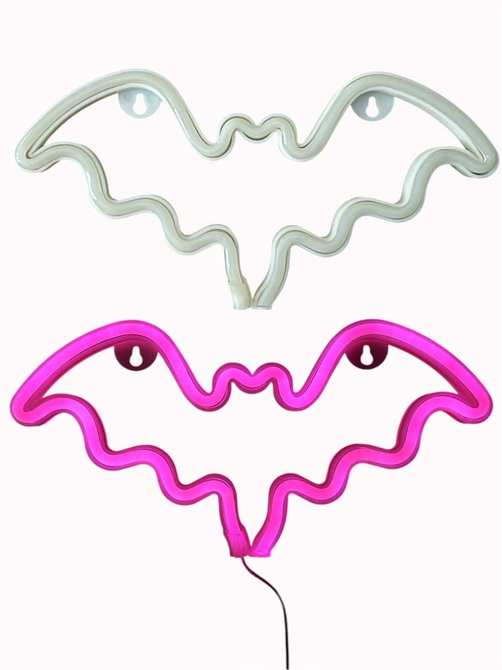 Neon bat shaped light